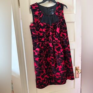 Enfocus Studio Black and Red Floral Dress